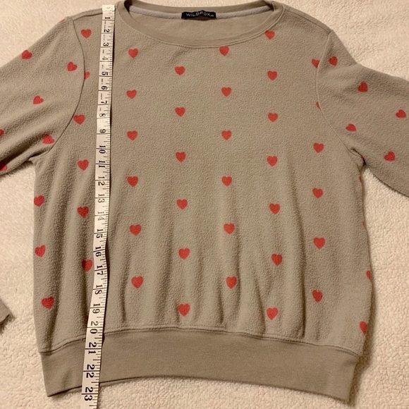Wildfox Essential Heart Print Pullover Graphic Sweater - Picture 6 of 9